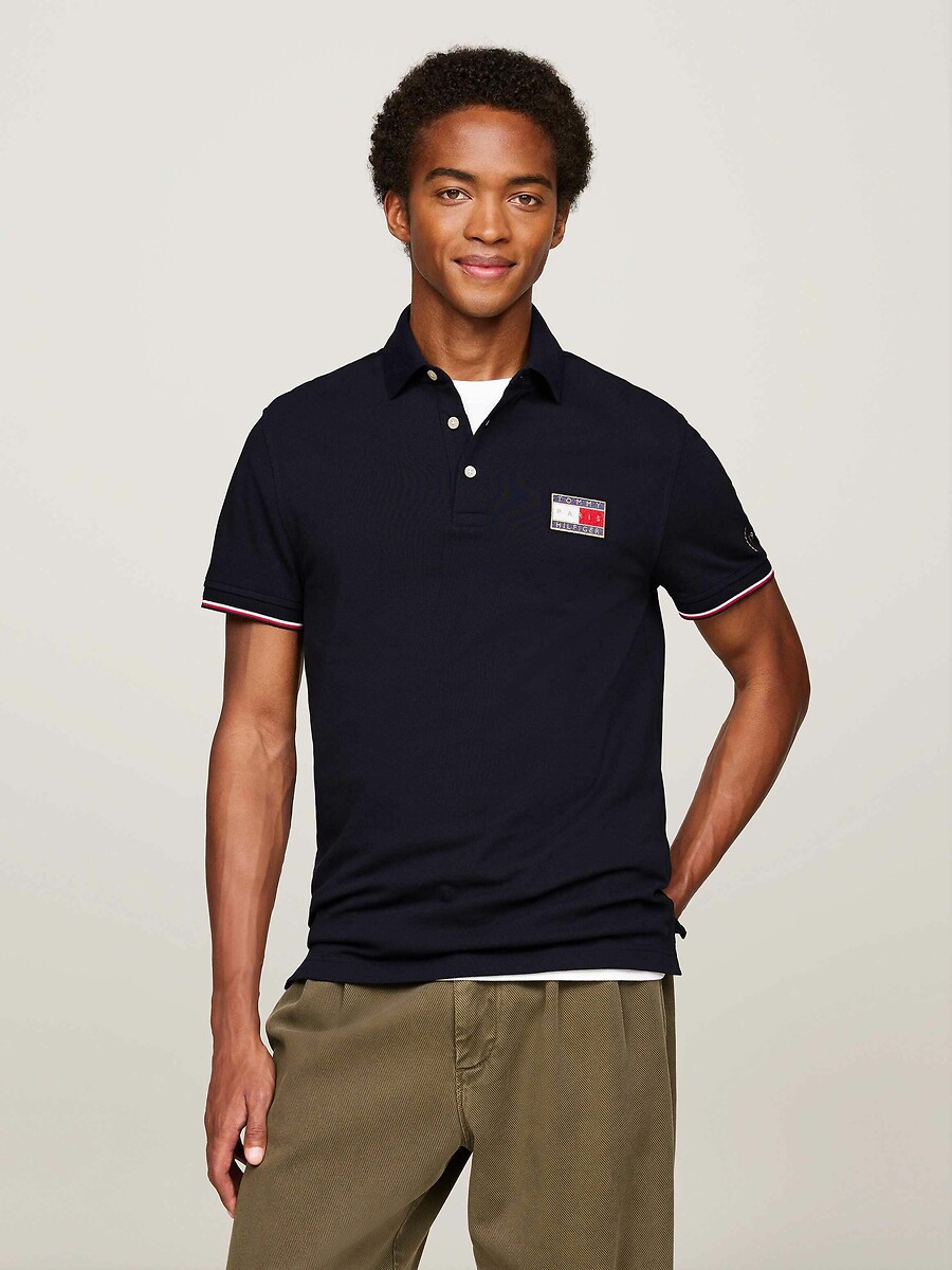 TOMMY HILFIGER<br>Polo slim 1985 Bandeira