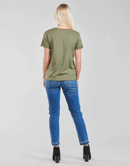 Guess - ES SS GUESS 1981 ROLL CUFF TEE - Kaki
