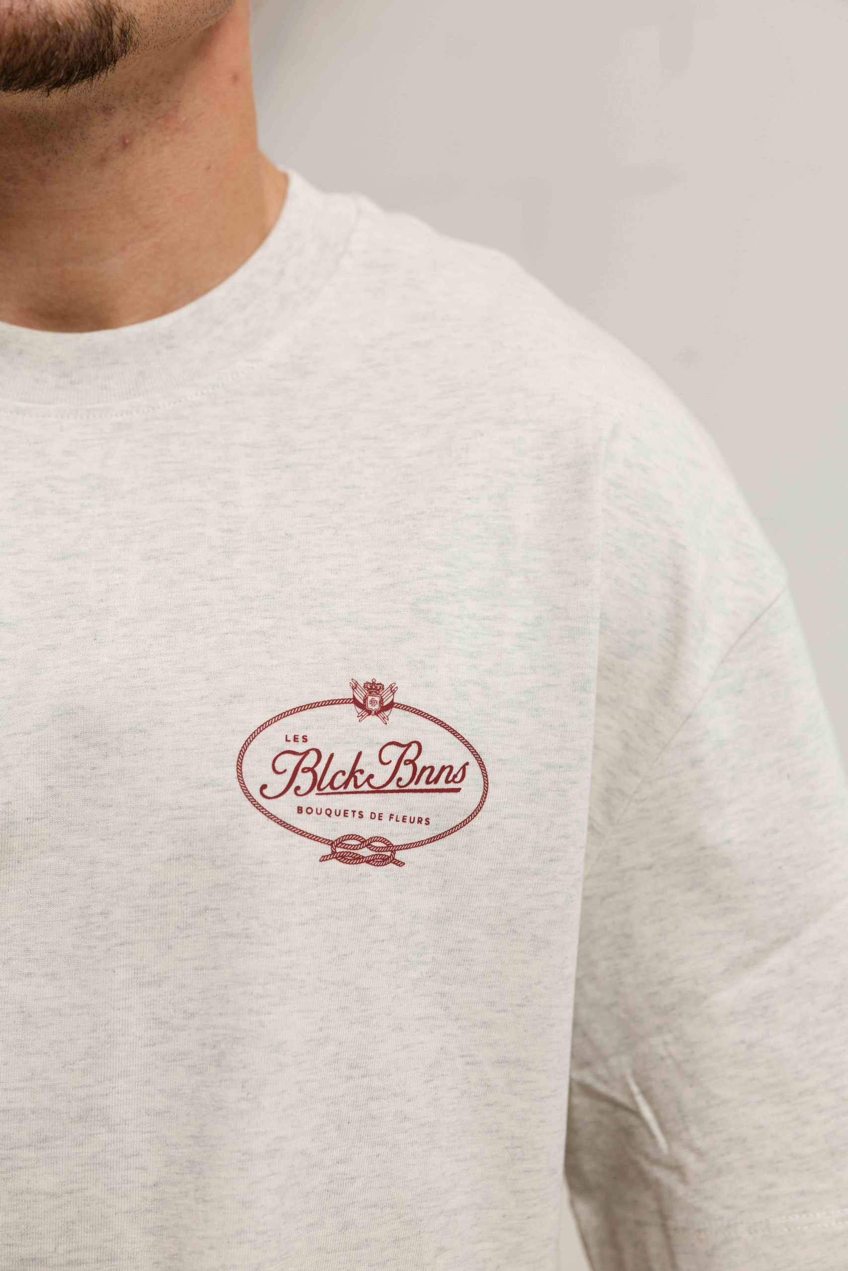 Black Bananas T-shirt Les Fleurs Heren Beige