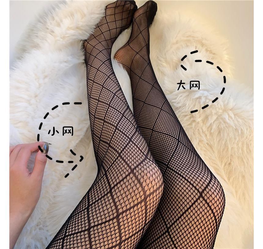 Wild Cat - Visnetpanty met ruitmotief