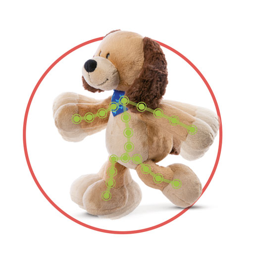 Nici Pluchen Knuffel Beweegbare Hond Barky, 30cm
