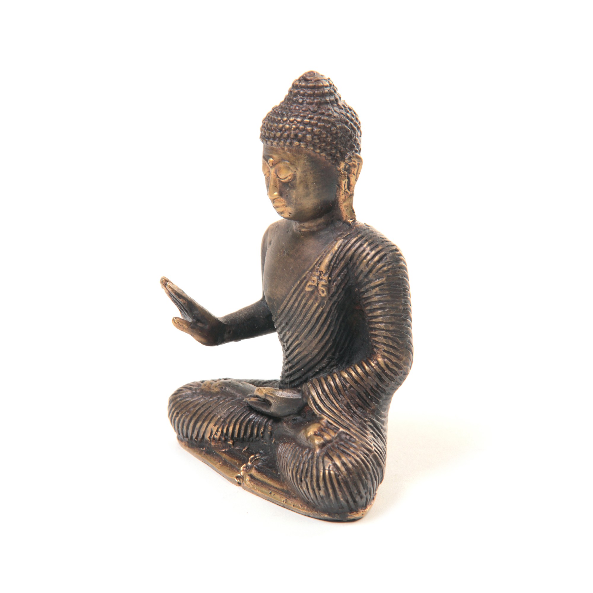 Bronzestatue 'Buddha sitzend', H 13 cm, B 10 cm, T 5 cm von fischer's lagerhaus