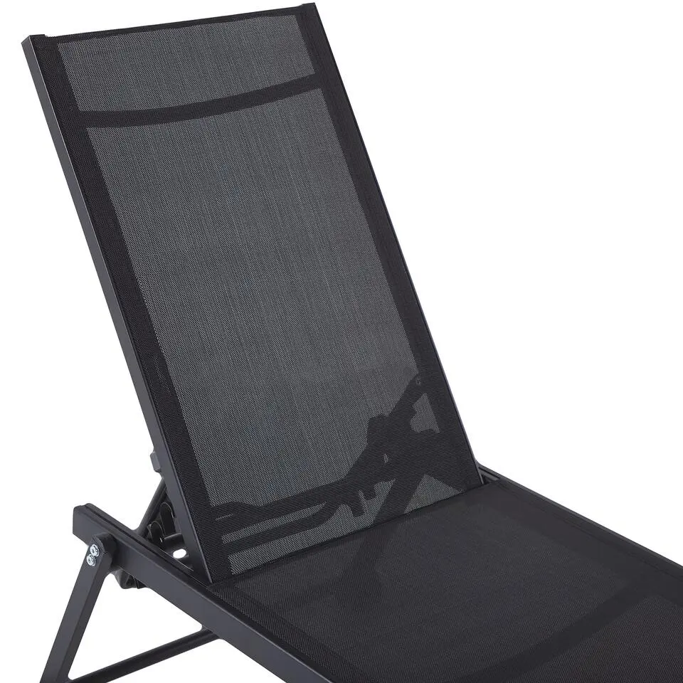 PORTOFINO - Strandstoel - Zwart - Aluminium