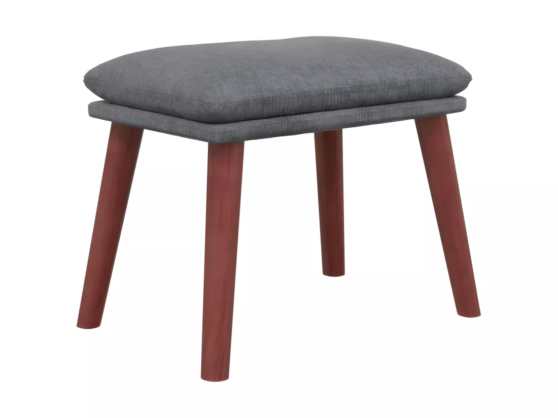Chaise de relaxation avec repose-pied Gris clair Tissu