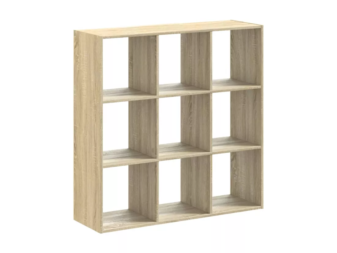 Bibliothèque chêne sonoma 102x32x102 cm bois d'ingénierie