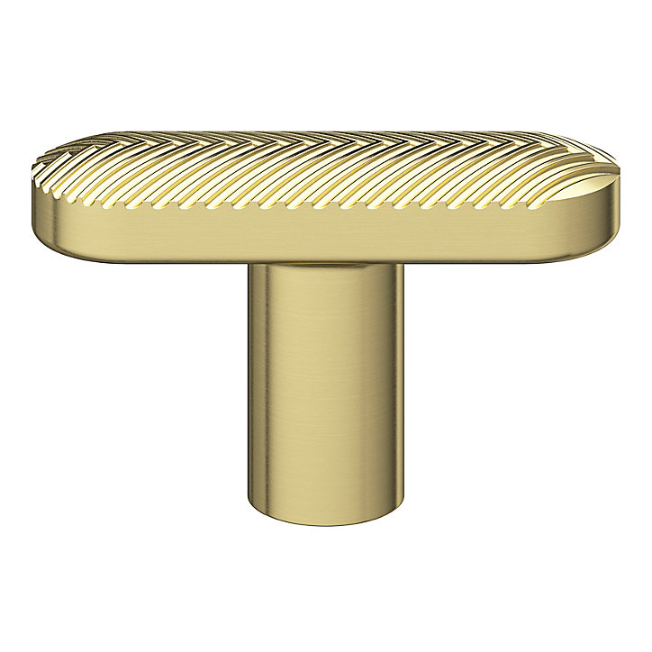 Bouton de meuble ovale GoodHome Garlan or Ø4.5cm x l.1.5cm x h.2.7cm x p.2.7cm