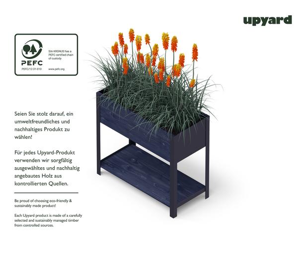 Upyard Holz-Pflanzkasten ModernBox mit Ablage,