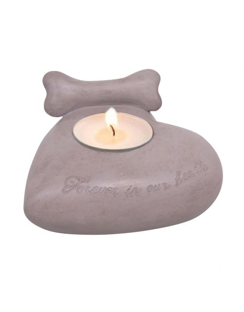 Happy-House Memory Collection Waxine Hart - Herdenken - 11x11x6.5 cm Beige