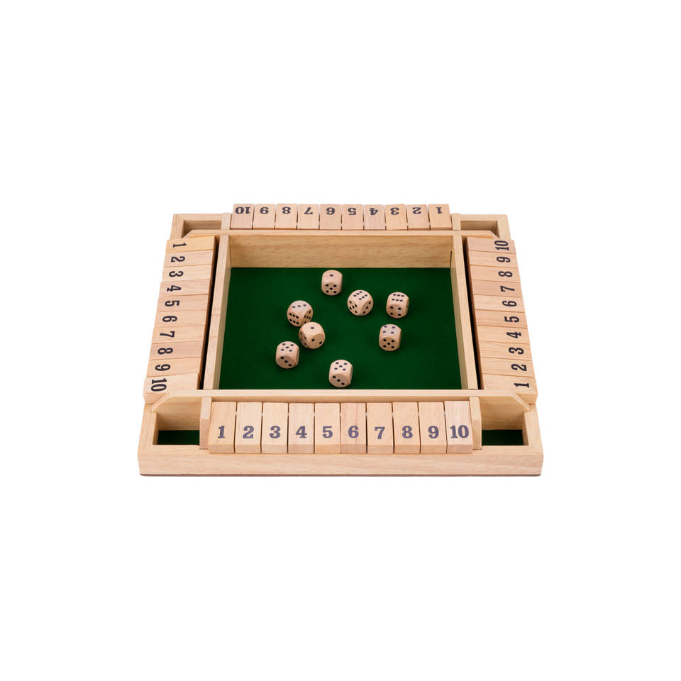 Longfield Shut The Box spel - 32 x 32 x 4 cm