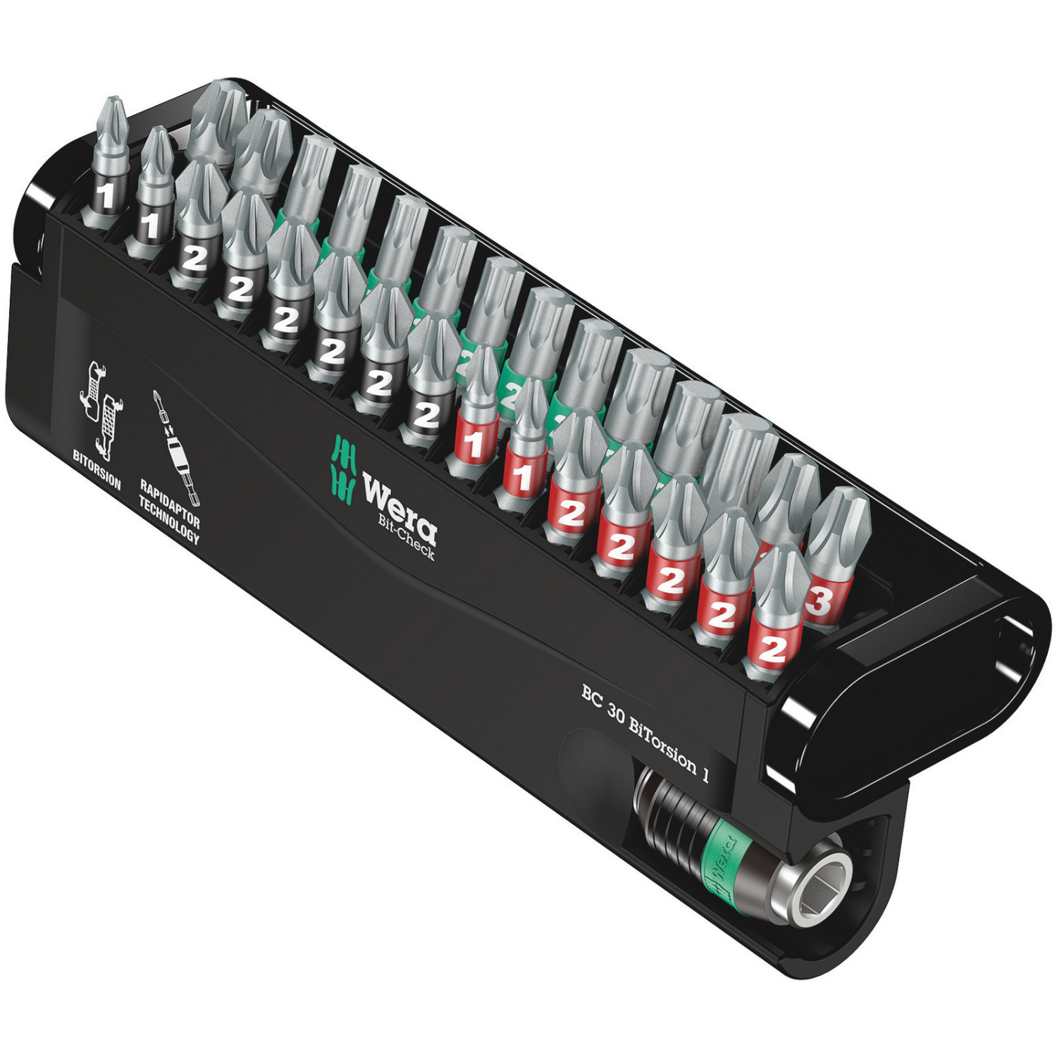 Wera 5057430001 30-delige Bit-Check BiTorsion Bitset in cassette