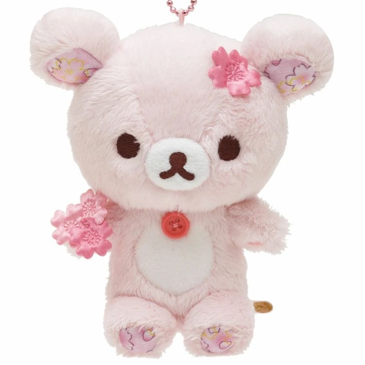 San-X - Rilakkuma Sakura Pluchen Speelgoed Tashanger / Sleutelhanger