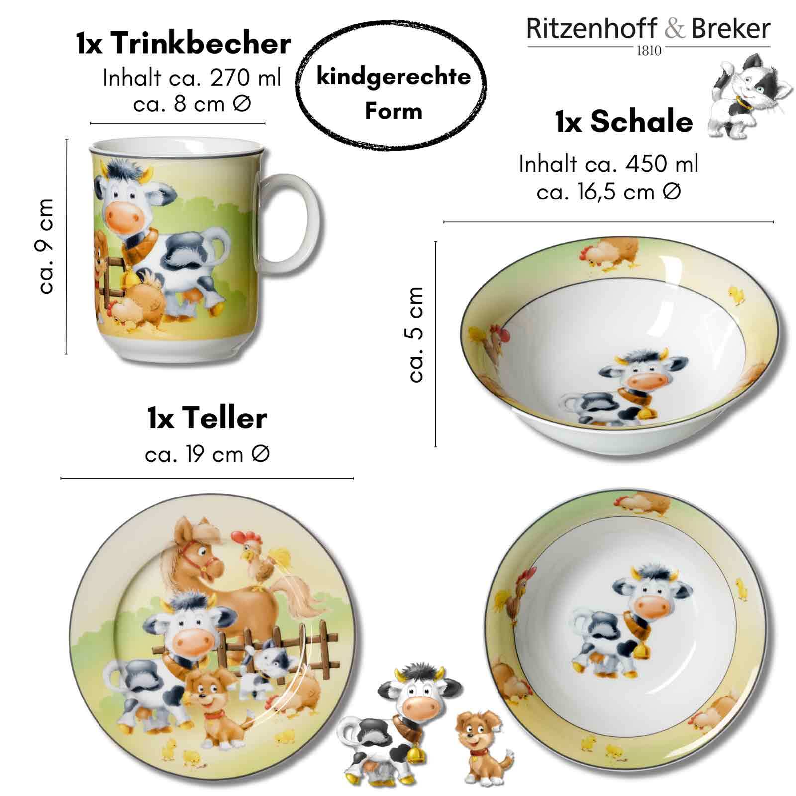 Ritzenhoff & Breker Kindergeschirr Hoftiere