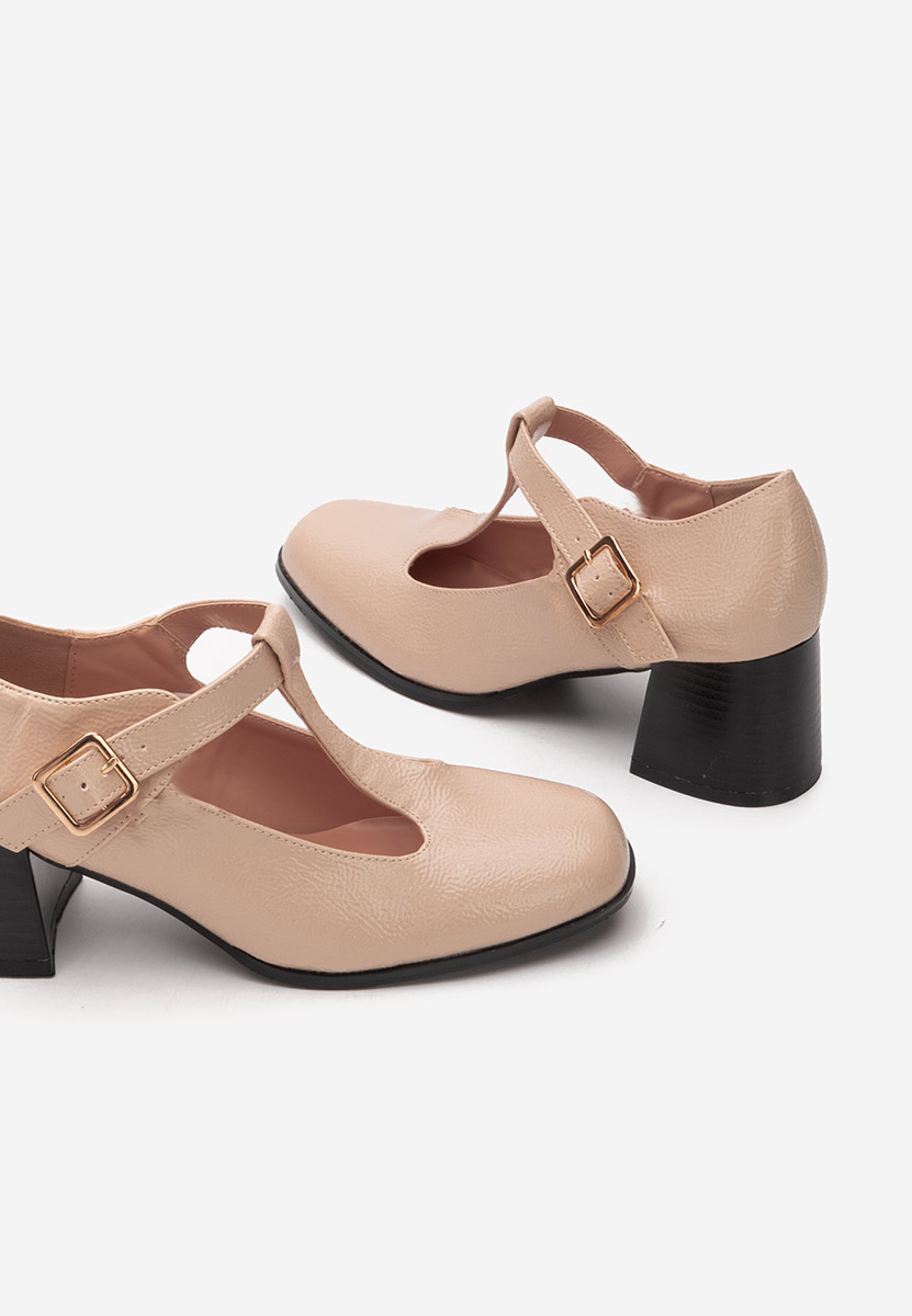 Chaussures à talon moyen beige Vesita