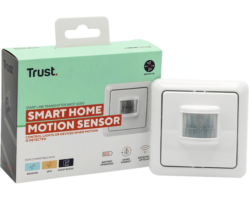 Trust Smart AWST-6000 draadloze bewegingsmelder, wit, op batterijen