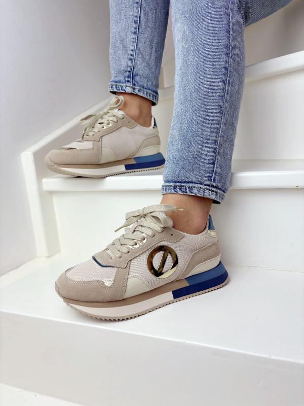 No Name - Sneakers MIA JOGGER Nude/Blue