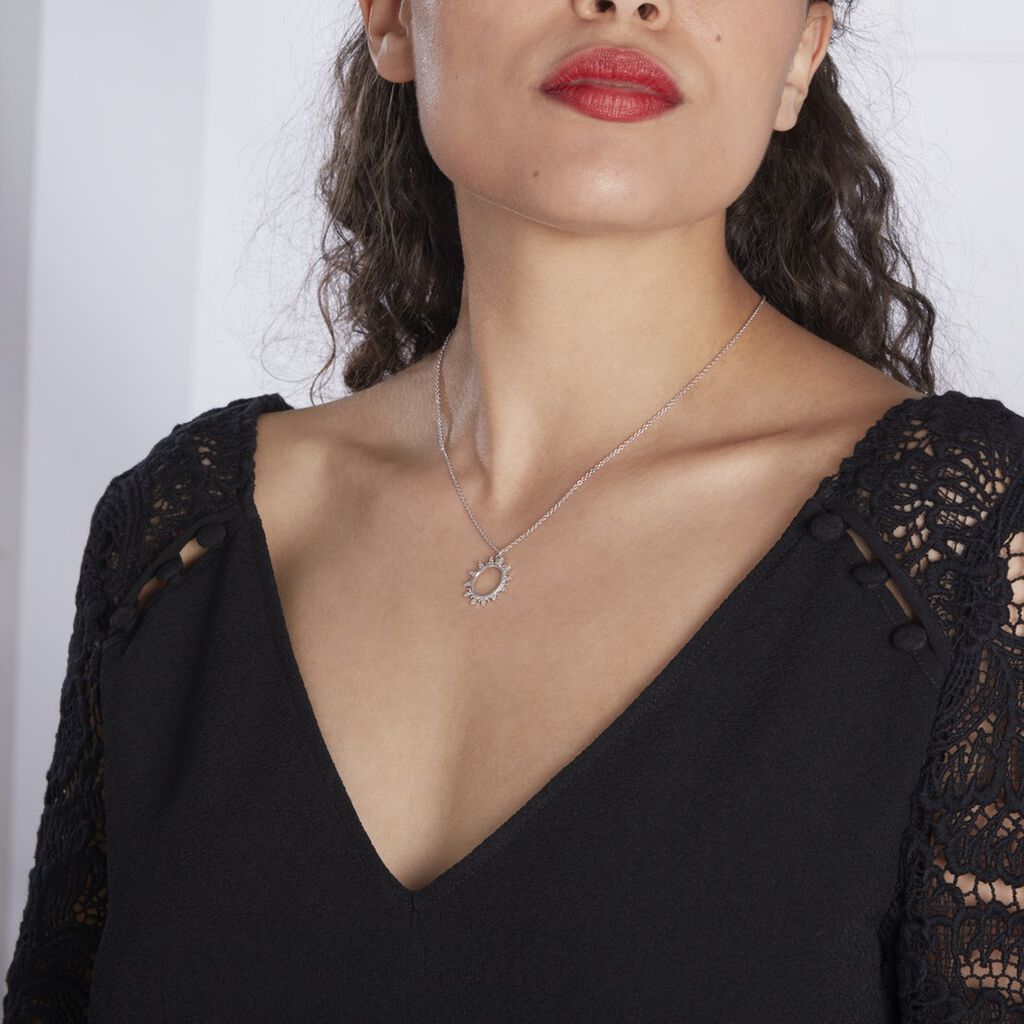 Collier Astri Argent Blanc Oxyde De Zirconium