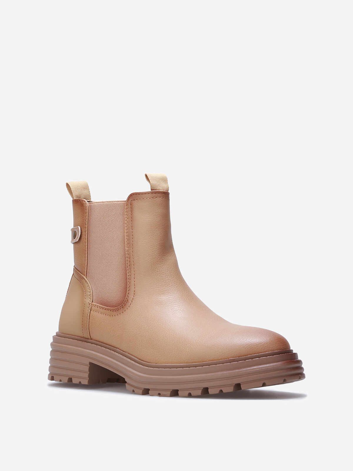 Chelsea multi-matières crantées- Taupe