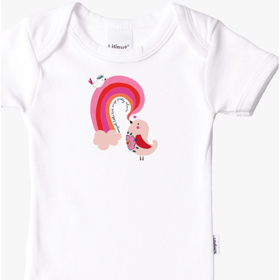 Liliput Baby-Body rot und weiß