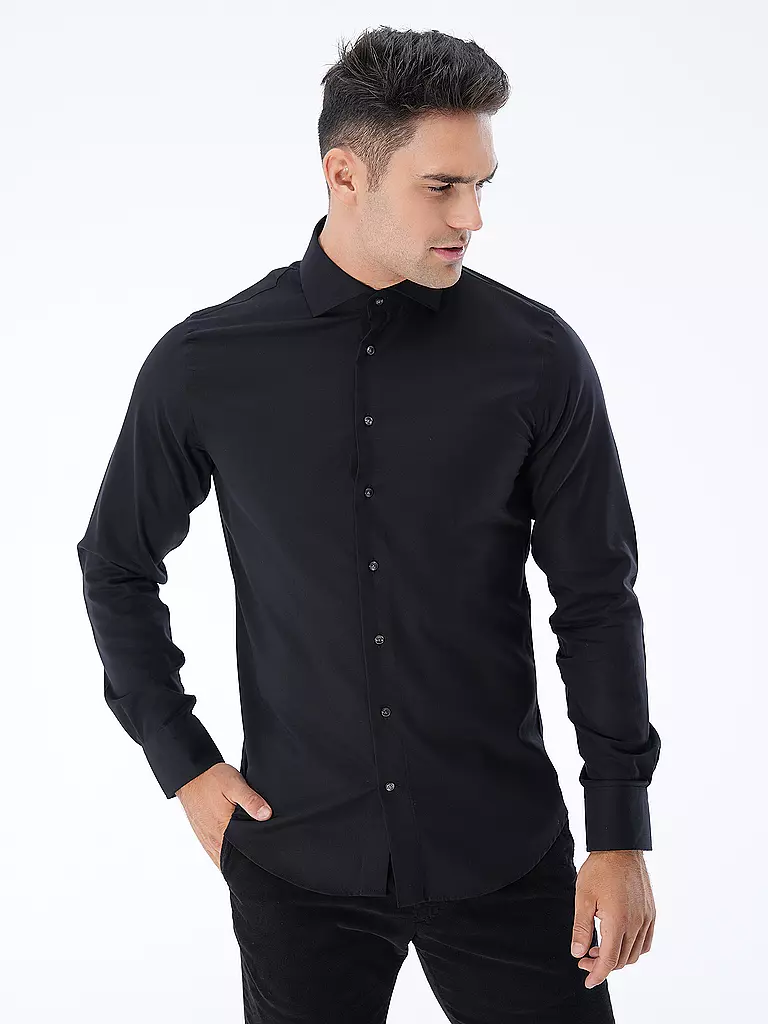 PROFUOMO Hemd Slim Fit  schwarz