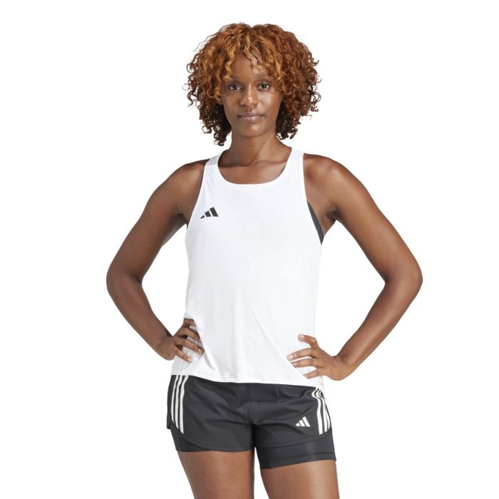 adidas Dame Singletter Adizero Tank Hvid
