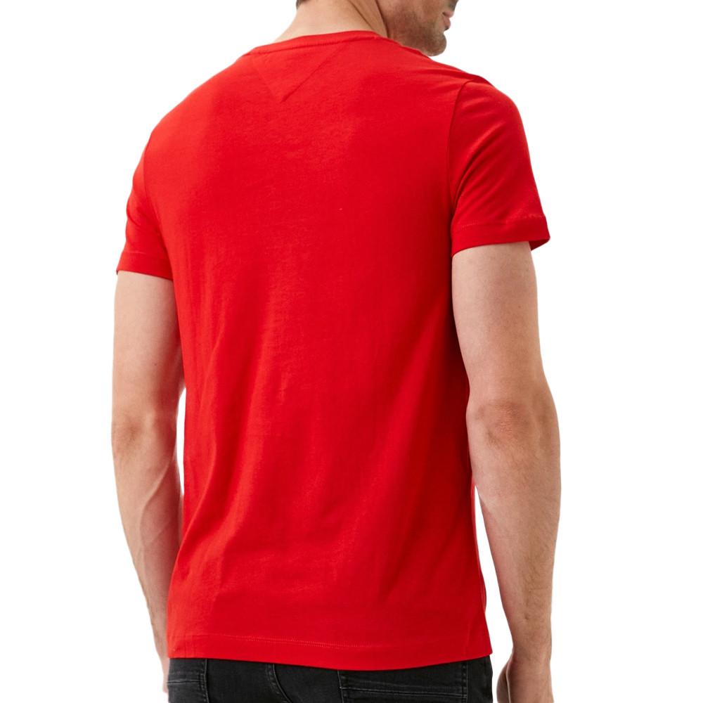 Tommy Hilfiger T-shirt Rouge Homme Tommy Hilfiger Monotype Roundle