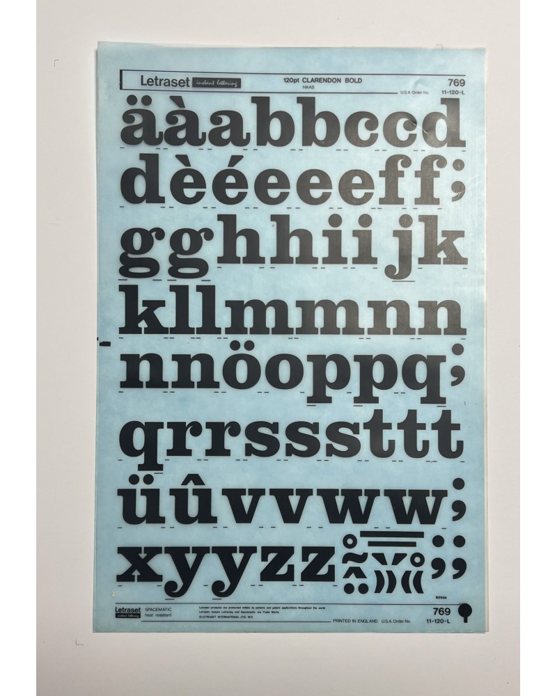 letraset-769- CLARENDON BOLD - 120pt