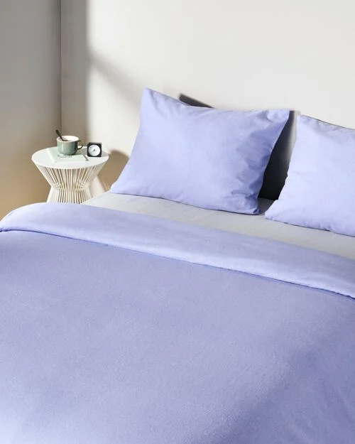 housse de couette flanelle 240 x 200/220 mélange lavande