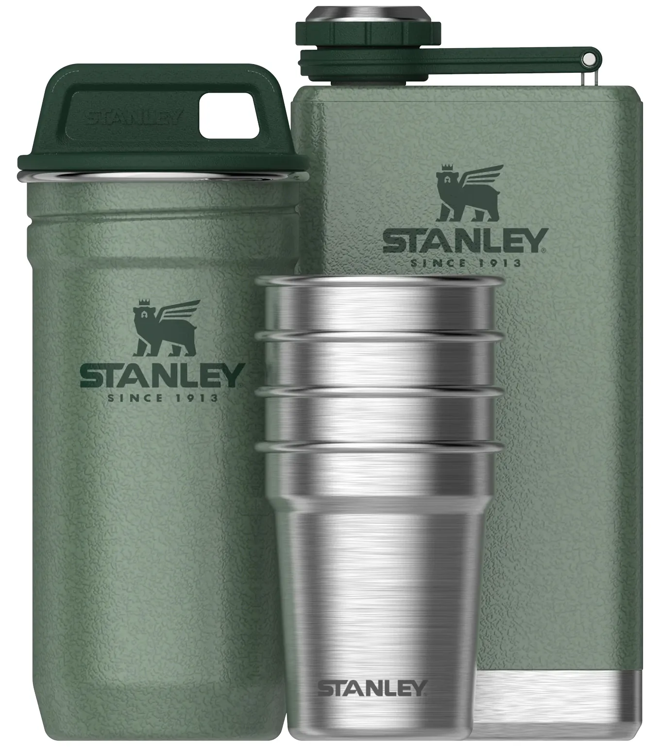 Stanley Adventure Shot + Flask Gift Set Hammertone Green
