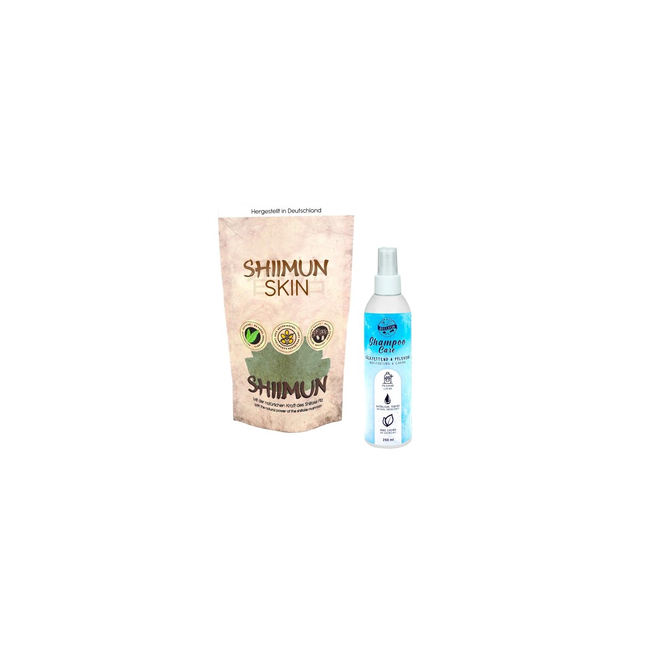 Bellfor Sparset gegen Schuppen beim Hund mit Shiimun Skin 50g und Hundeshampoo Care 250ml