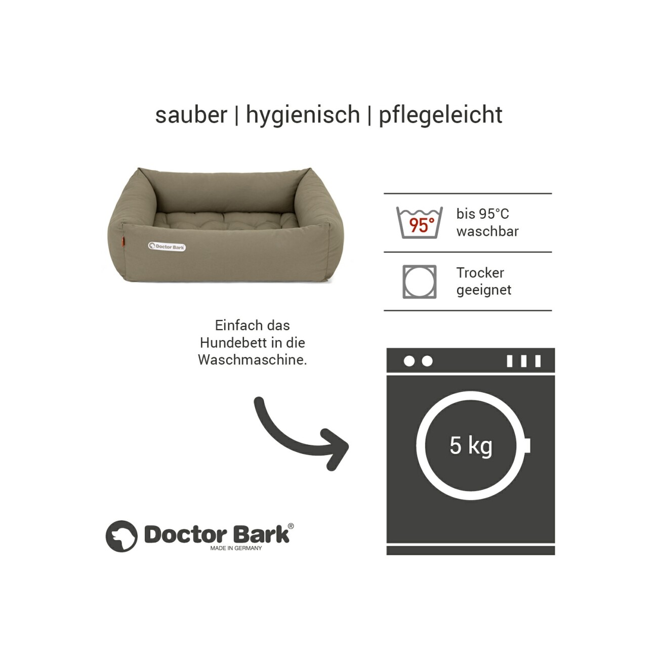 Doctor Bark Hundebett sandbraun S