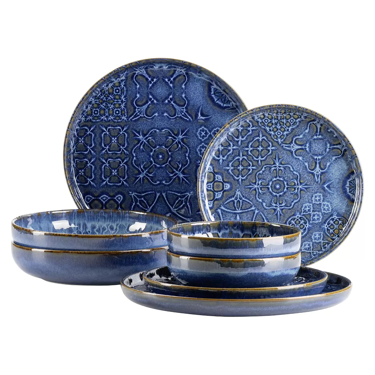 Kombiservice 8tlg. TRAD. TILES BLAU Blau