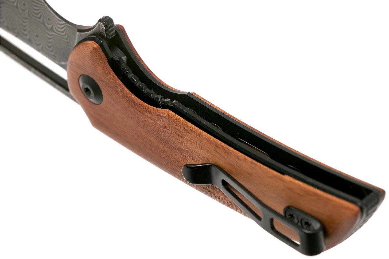 Civivi Odium C2010DS-1 Damascus, Cuibourtia Wood zakmes, Ferrum Forge design