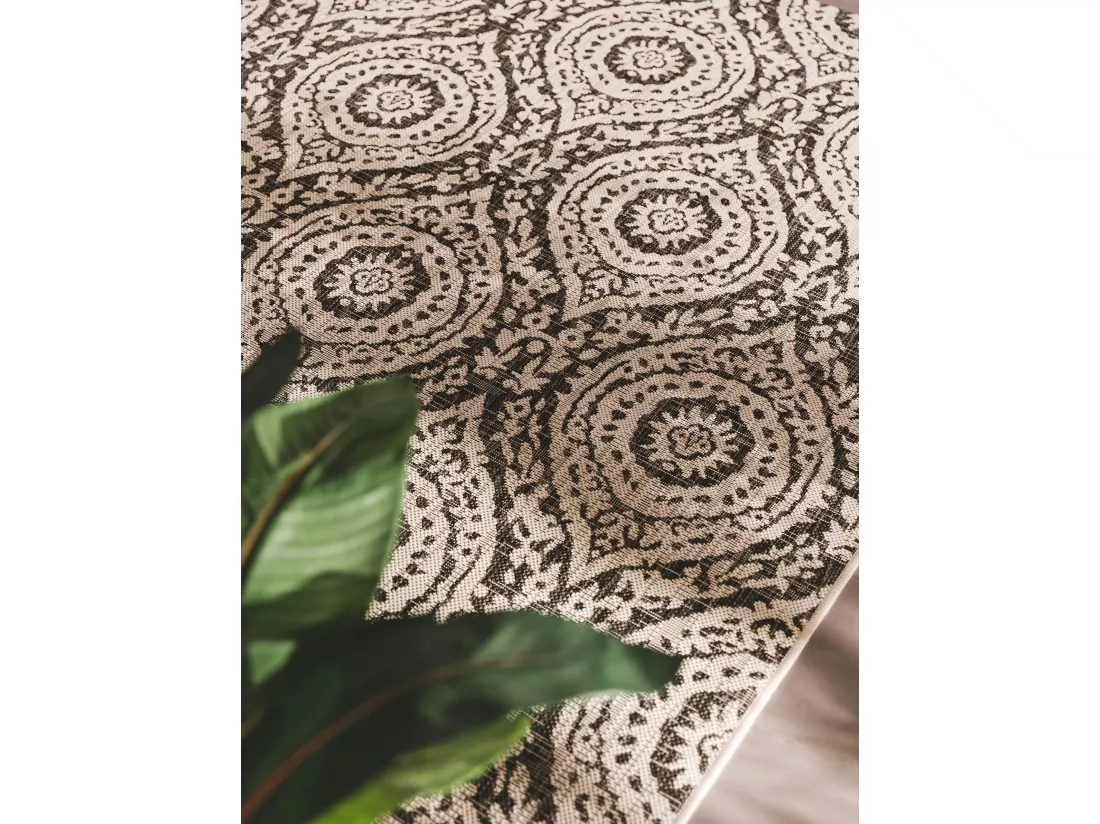 Tapis d'extérieur & intérieur Cleo Blanc & Noir 140x200 cm