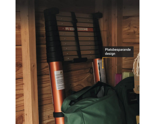 Batavia Giraffe Air aluminium telescopische ladder, 2,93 m, uitschuifbare ladder, aantal sporten/treden: 10