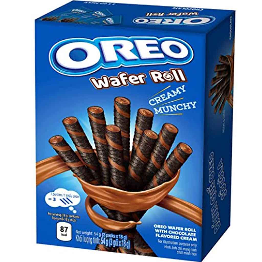 Oreo Wafer Roll Creamy Munchy Chocolate 54g MHD:17.7.25