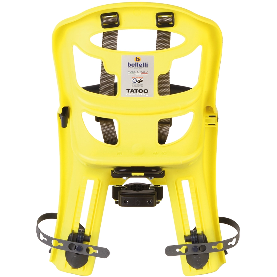BELLELLI Kindersitz Fahrrad Tattoo Plus Handlefix handlebar mount Yellow High Viz