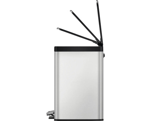 EKO Essential pedaalemmer, 3 compartimenten (3 x 9 liter), zilver