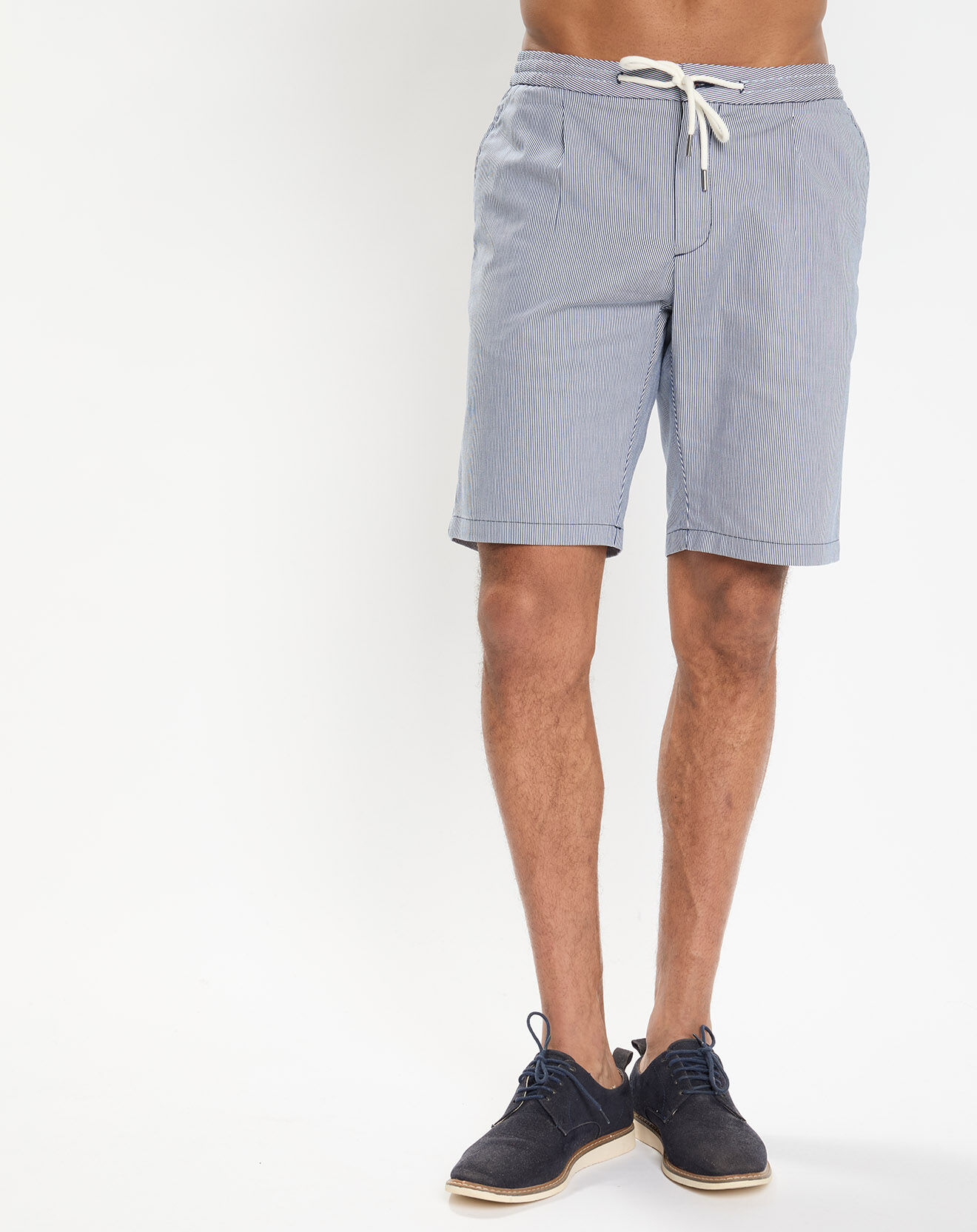 Hackett London Bermuda à rayures milleraies bleu/blanc