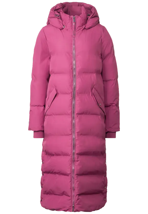 Langer Wintermantel - peony red