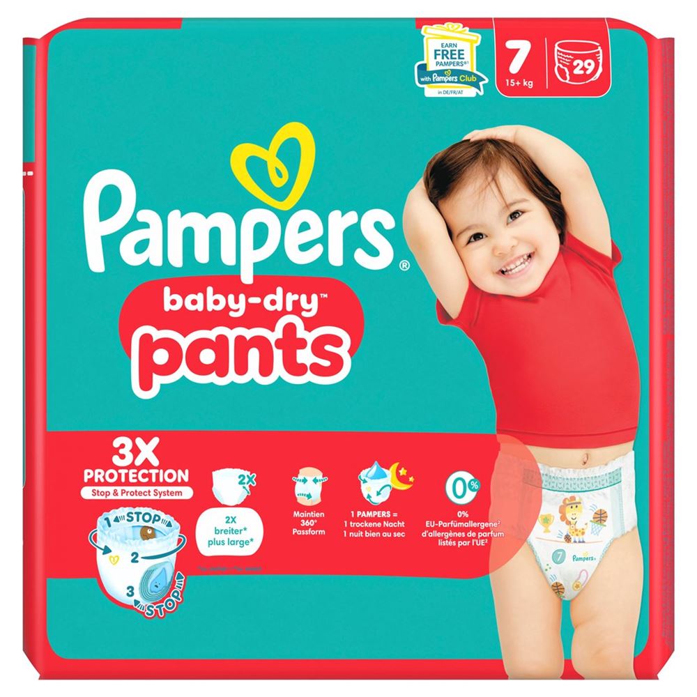 PAMPERS Baby Dry Pants Gr7 17 kg Extra Large Sparpack 29 Stk