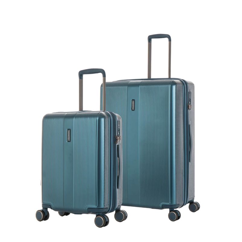 Lot de 2 valises rigides Tori Extensibles 77 et 54 cm Bleu