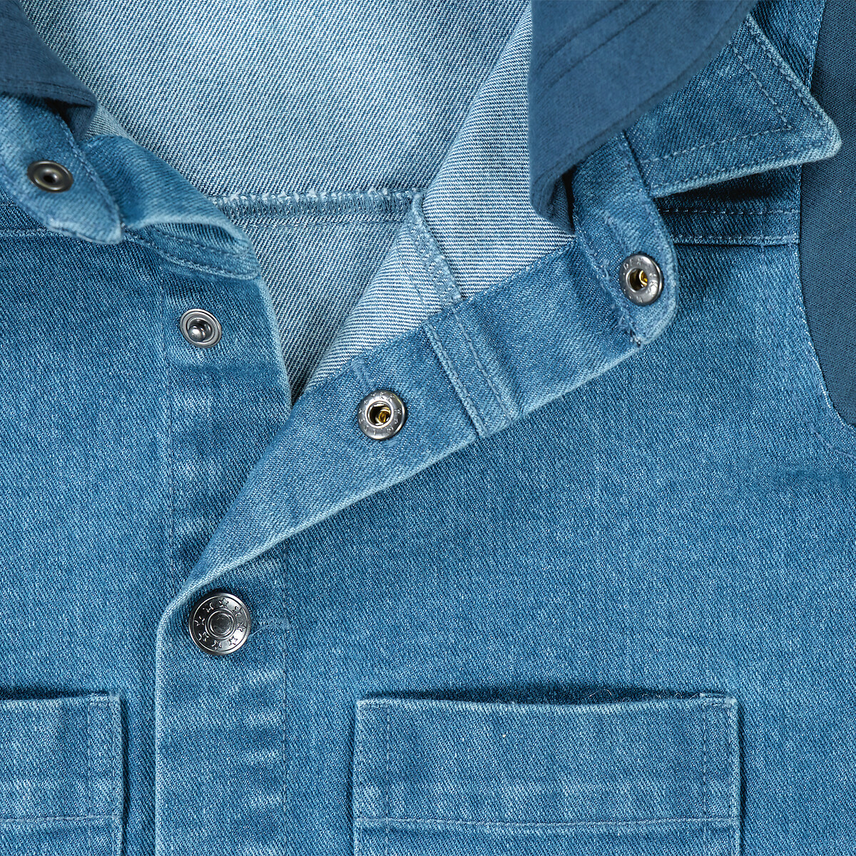 COLEÇÕES LA REDOUTE<br>Jaqueta jeans de feltro com capuz