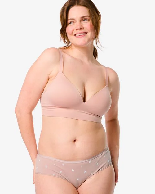 2 hipsters femme coton stretch rose
