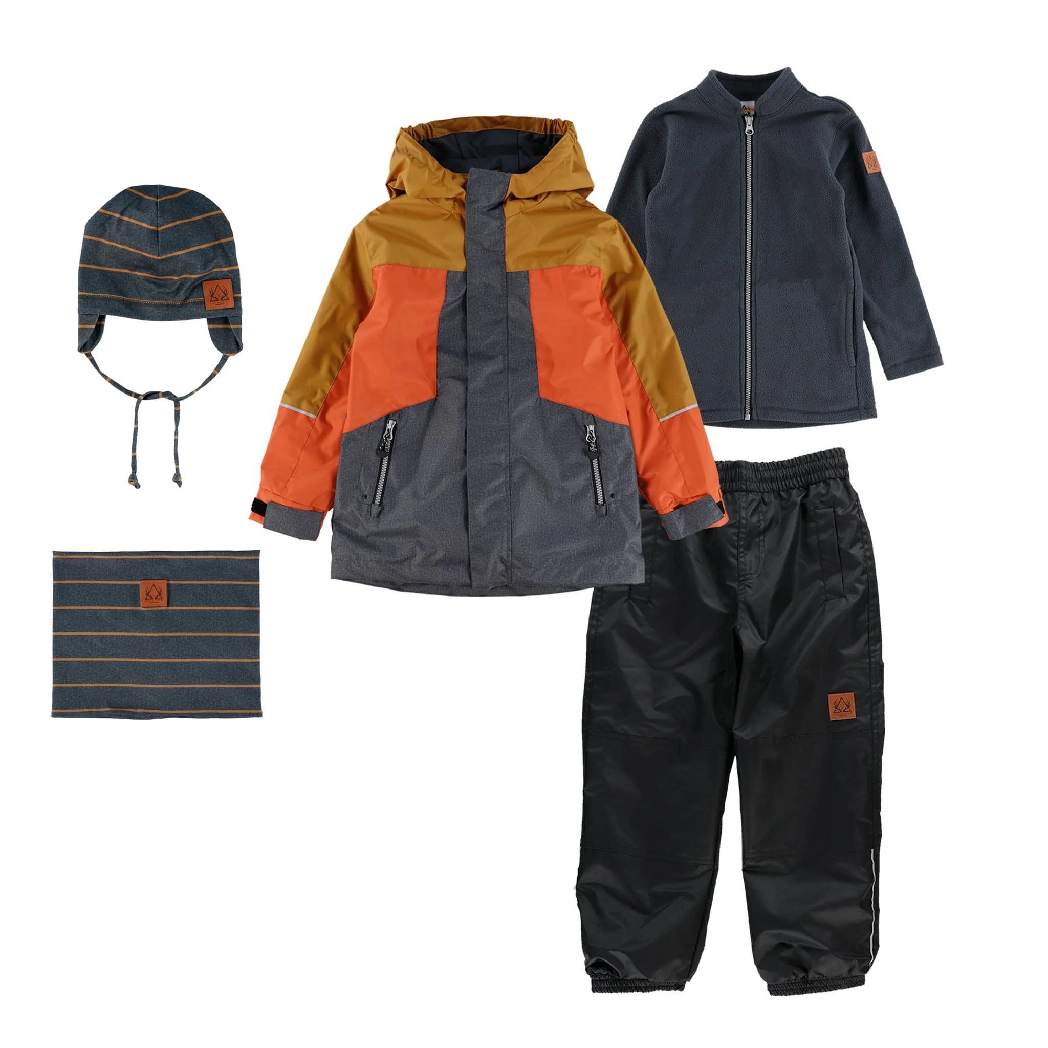 Deer Mountain Ensemble Extérieur Colorblock 2-6ans + Tuque + Cache-cou