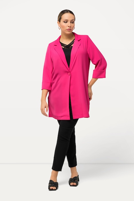 Blazerjacke, Reverskragen, Knopfverschluss, 3/4-Arm