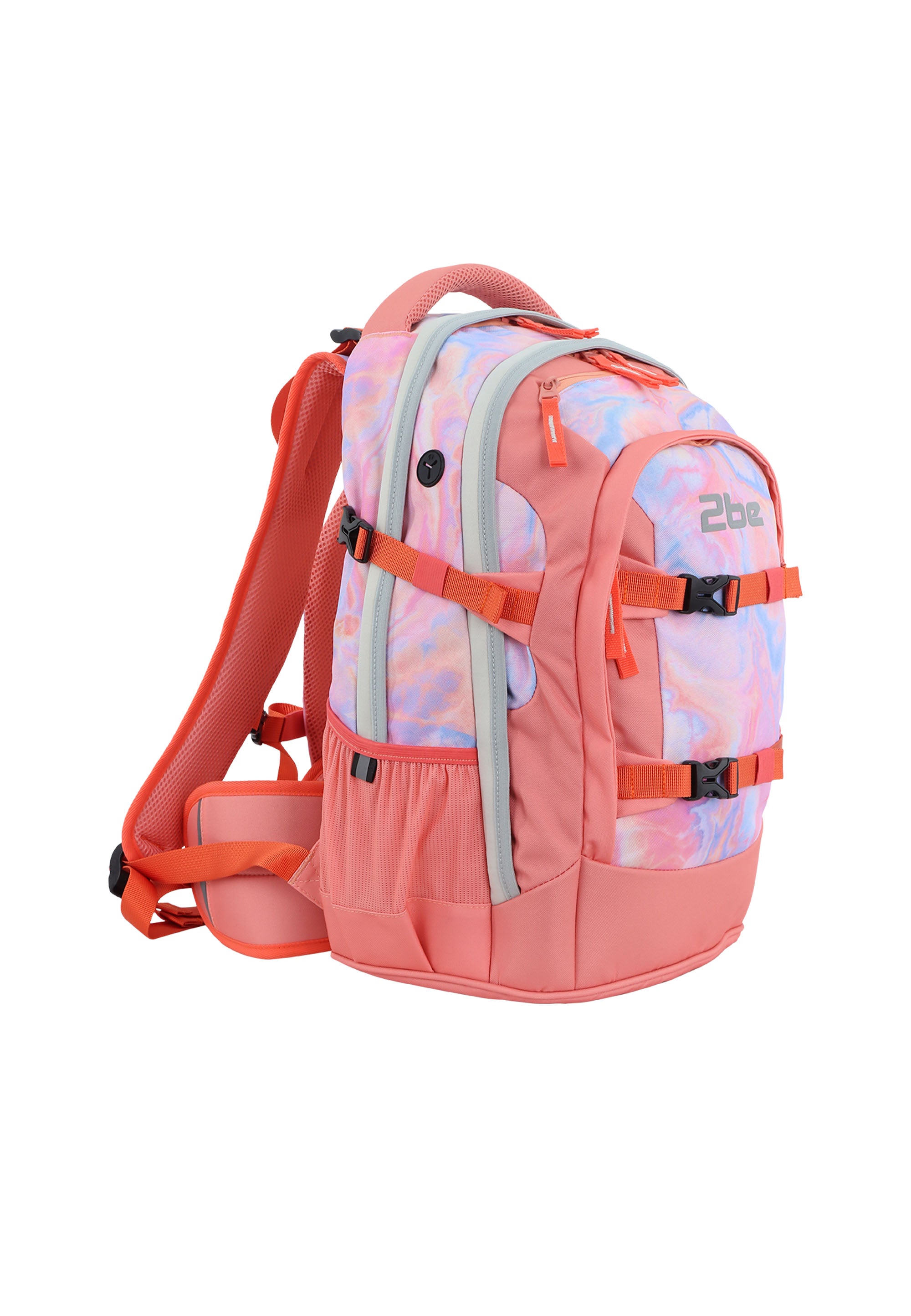 2be School Backpack Rugzak Koraal Roze