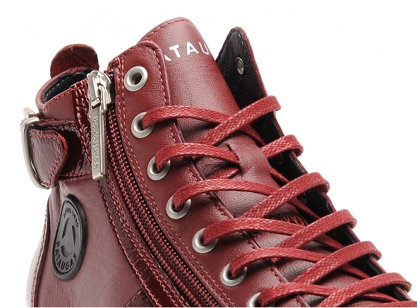 Pataugas boots bottine plates femme palme v f4h bordeaux