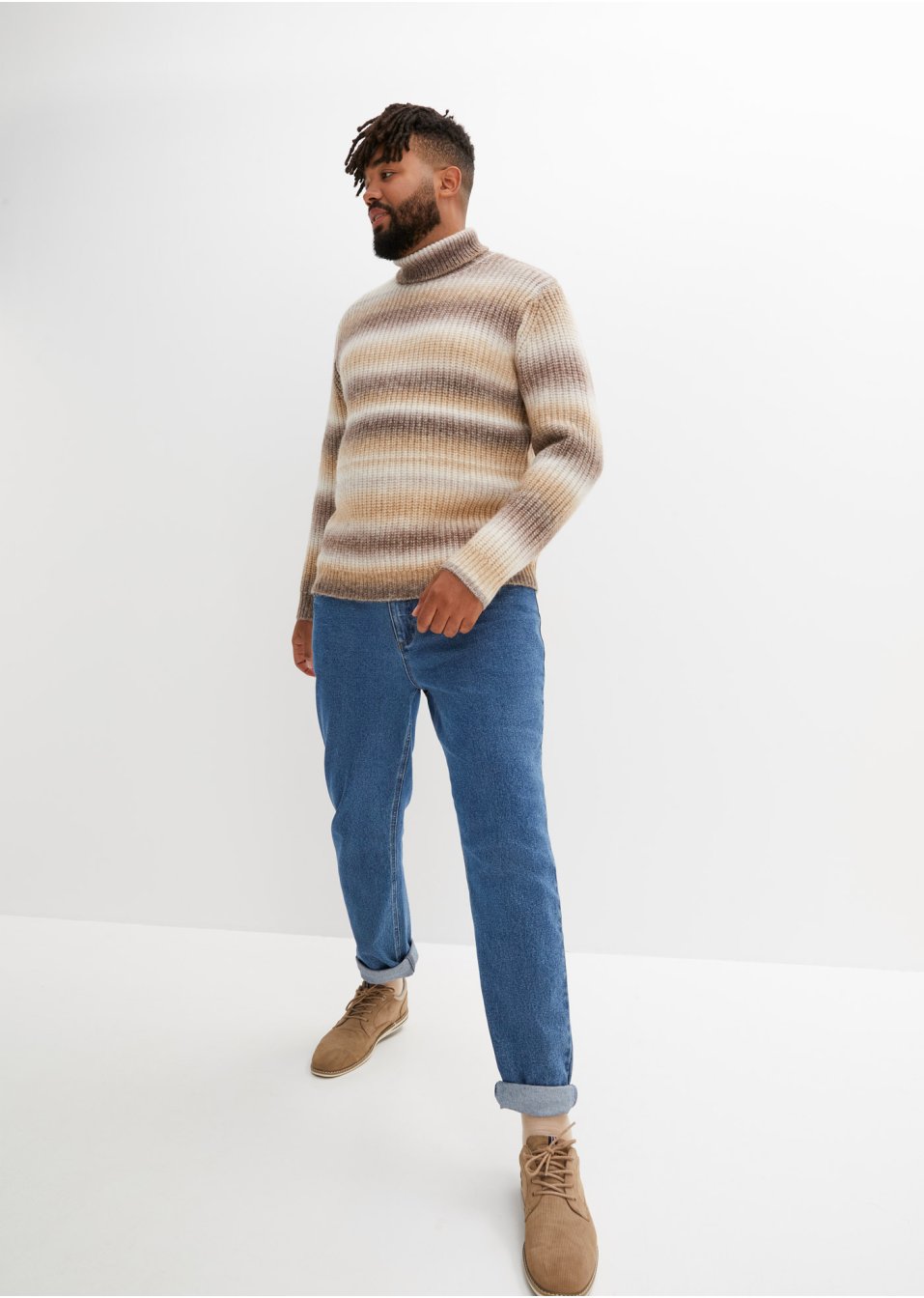 Pull col roulé