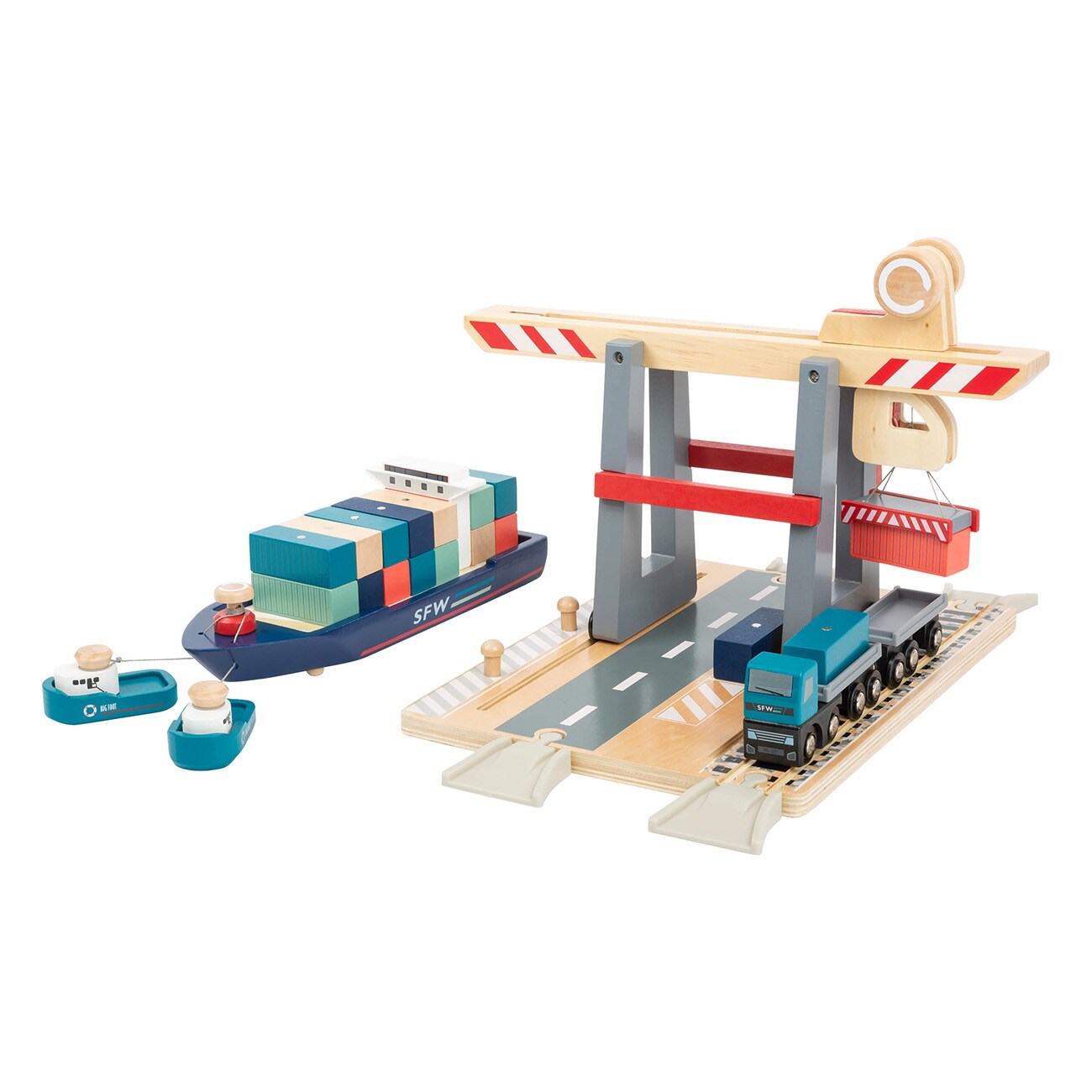 Smallfoot Container Terminal 11378 Mehrfarbig Spiel-Parkhaus