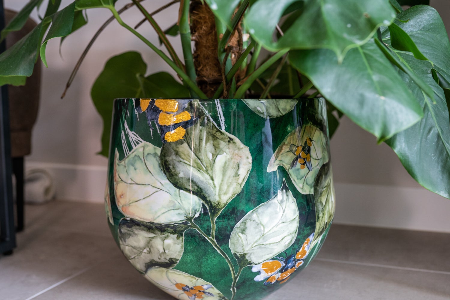 TS bloempot Bee groen D 24 H 21 cm